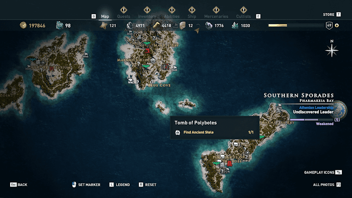 刺客教條 奧德賽 (Assassin's Creed Odyssey) 全地圖技能點分佈分享