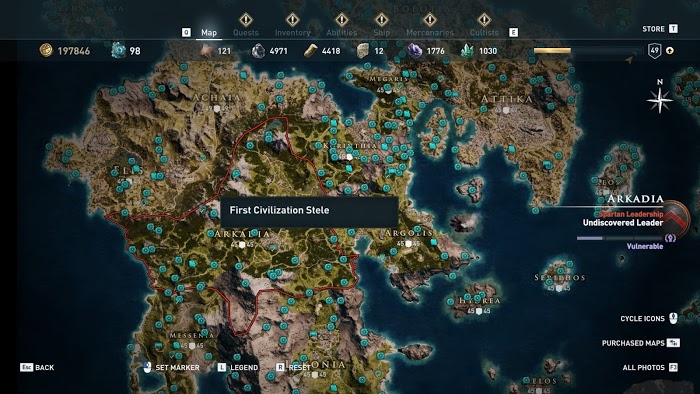 刺客教條 奧德賽 (Assassin's Creed Odyssey) 全地圖技能點分佈分享