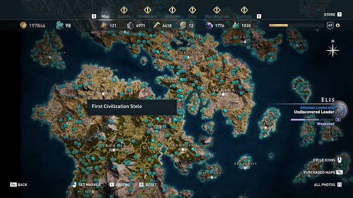刺客教條 奧德賽 (Assassin's Creed Odyssey) 全地圖技能點分佈分享