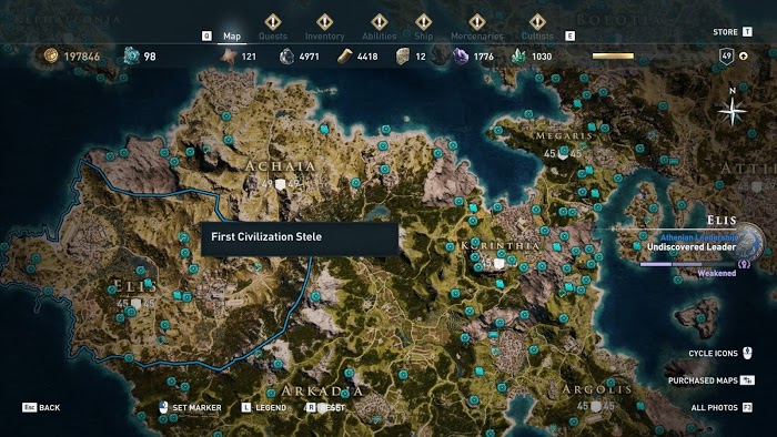 刺客教條 奧德賽 (Assassin's Creed Odyssey) 全地圖技能點分佈分享