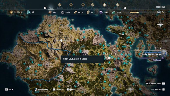 刺客教條 奧德賽 (Assassin's Creed Odyssey) 全地圖技能點分佈分享