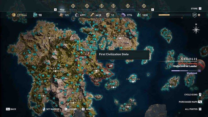 刺客教條 奧德賽 (Assassin's Creed Odyssey) 全地圖技能點分佈分享