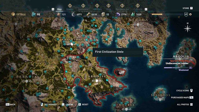 刺客教條 奧德賽 (Assassin's Creed Odyssey) 全地圖技能點分佈分享
