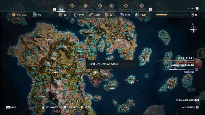 刺客教條 奧德賽 (Assassin's Creed Odyssey) 全地圖技能點分佈分享