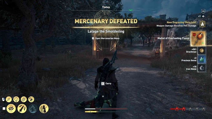 刺客教條 奧德賽 (Assassin's Creed Odyssey) 1.03版越13級殺傭兵方法教學