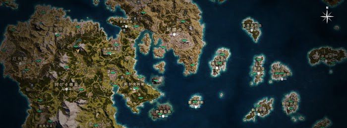 刺客教條 奧德賽 (Assassin's Creed Odyssey) 所有鳥瞰點位置分享