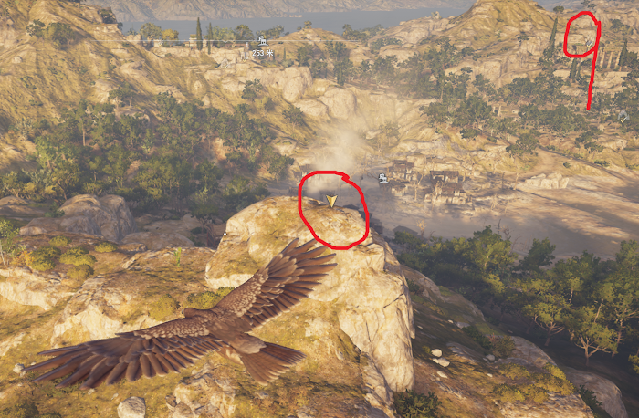 刺客教條 奧德賽 (Assassin's Creed Odyssey) 新手村奧利哈鋼地圖位置