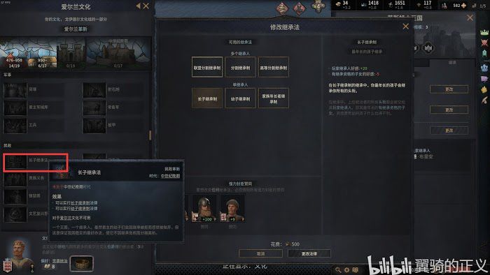 十字軍之王3 (Crusader Kings 3) 各君權、繼承法效果解析與選擇推薦