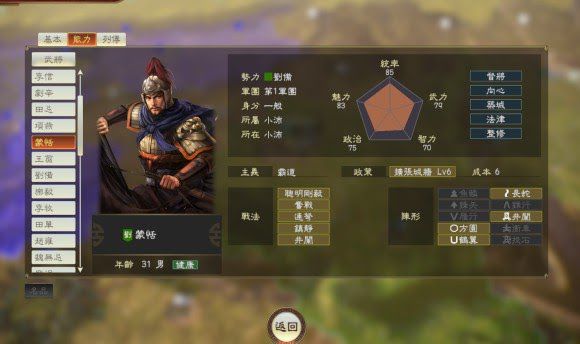 三國志14 (Sangokushi 14) DLC古武將面板資料分享