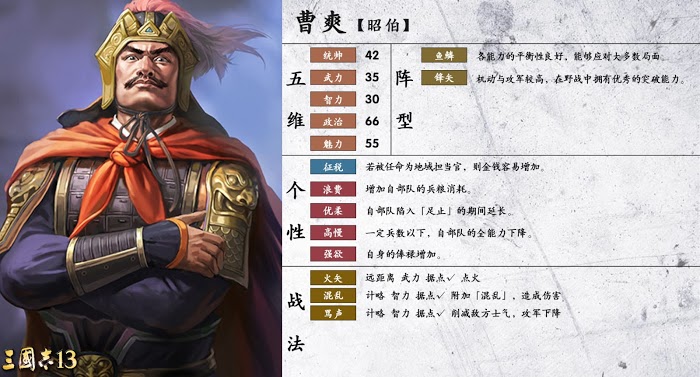 三國志14 (Sangokushi 14) 陣型、個性與戰法分享