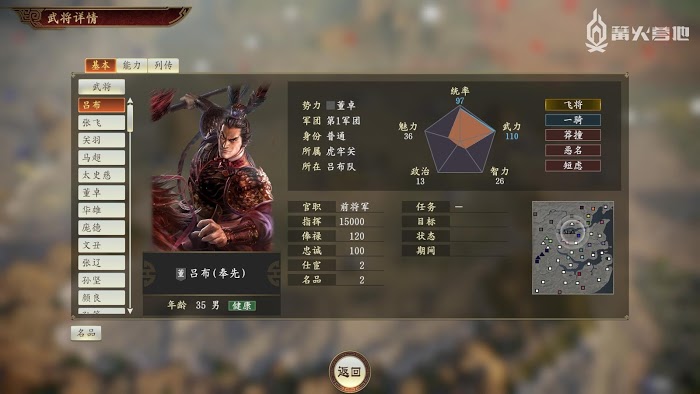 三國志14 (Sangokushi 14) 武將個性具體效果說明