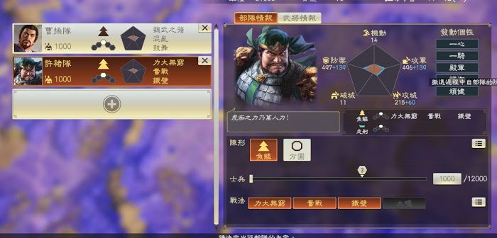 三國志14 (Sangokushi 14) 武將特性加成數值測試