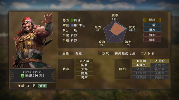 三國志14 (Sangokushi 14) 武將個性效果與名品分享