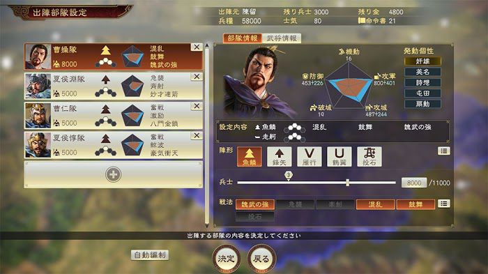三國志14 (Sangokushi 14) 戰鬥系統與戰法分享