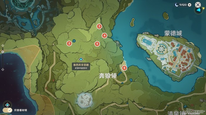 原神 (Genshin Impact) 珍貴的寶箱位置標記
