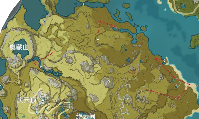 原神 (Genshin Impact) 聖遺物收集路線分享