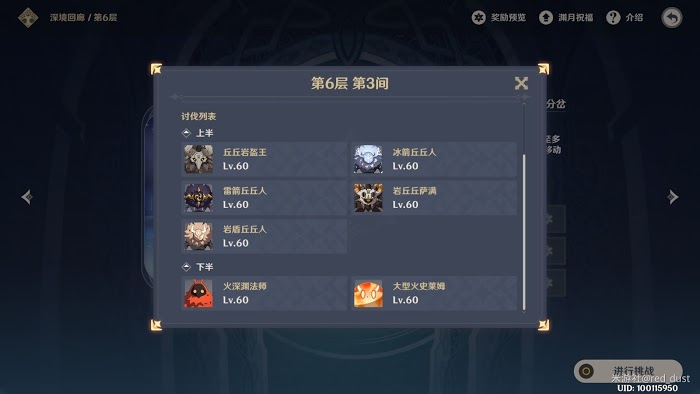 原神 (Genshin Impact) 深境螺旋五層後隊伍配備推薦
