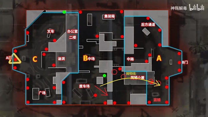 決勝時刻 現代戰爭 攻堅訓練場投擲物教學