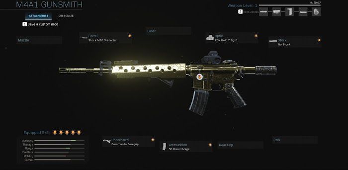 決勝時刻 現代戰爭 M4A1突擊步槍配件選擇推薦