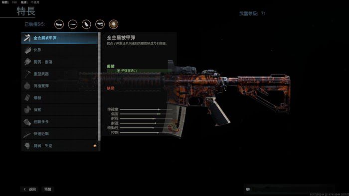 決勝時刻 現代戰爭 滿級M4A1全配件分享