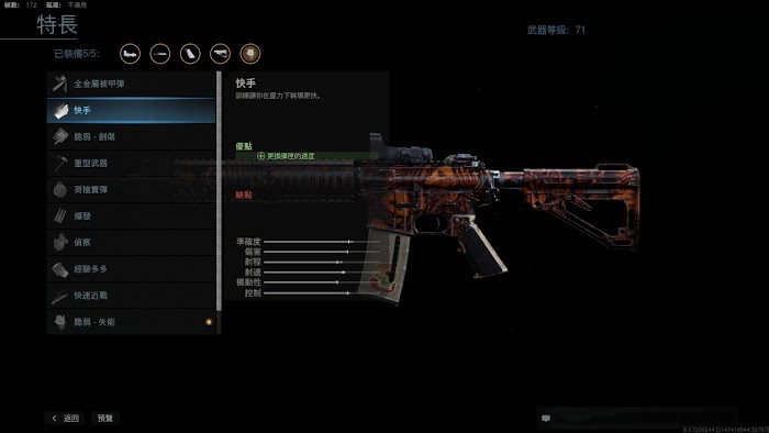 決勝時刻 現代戰爭 滿級M4A1全配件分享