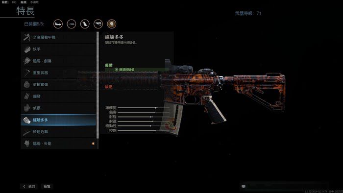 決勝時刻 現代戰爭 滿級M4A1全配件分享