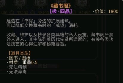 太吾繪卷 (The Scroll Of Taiwu) 各勢力商會所售物品與作用