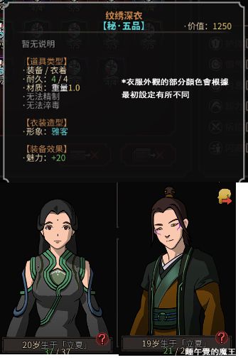 太吾繪卷 (The Scroll Of Taiwu) 衣裝圖鑑大全 全衣裝外觀與裝備效果分享