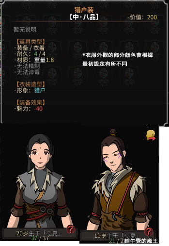 太吾繪卷 (The Scroll Of Taiwu) 衣裝圖鑑大全 全衣裝外觀與裝備效果分享