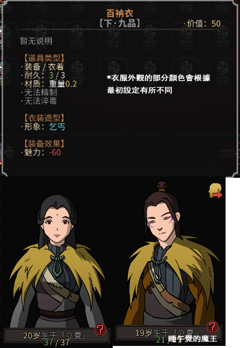 太吾繪卷 (The Scroll Of Taiwu) 衣裝圖鑑大全 全衣裝外觀與裝備效果分享