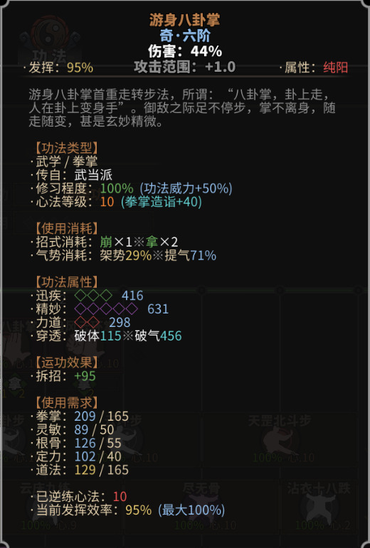 太吾繪卷 (The Scroll Of Taiwu) 各戰鬥屬性對傷害影響解析