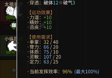太吾繪卷 (The Scroll Of Taiwu) 發揮效率演演算法說明