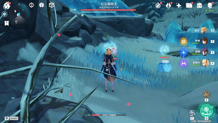 原神 (Genshin Impact) 山中之物任務寒天之釘頂端到達方法 雪山山頂聖遺物副本開啟方法