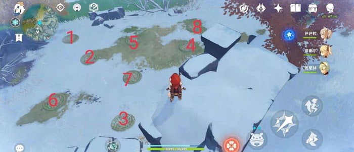 原神 (Genshin Impact) 雪山探索注意事項