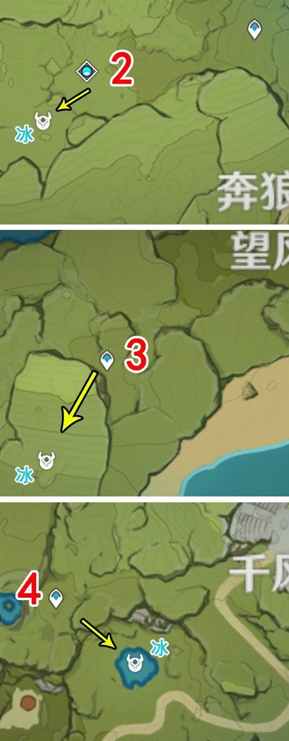 原神 (Genshin Impact) 地脈素材收集路線 深淵法師清理路線