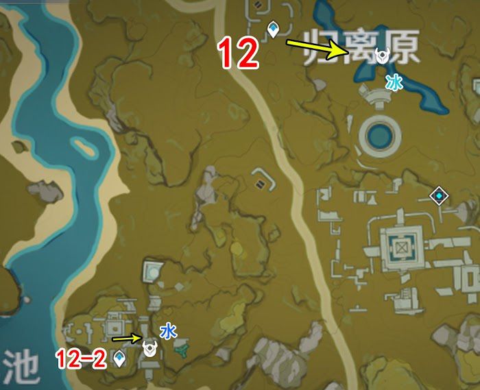 原神 (Genshin Impact) 地脈素材收集路線 深淵法師清理路線