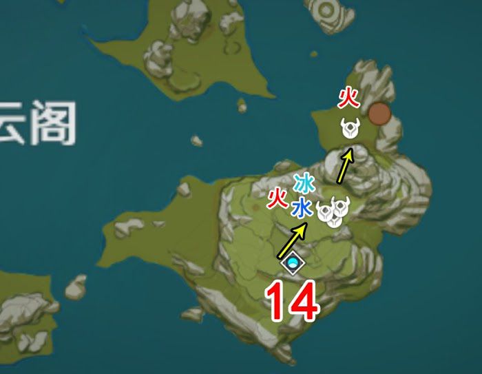 原神 (Genshin Impact) 地脈素材收集路線 深淵法師清理路線