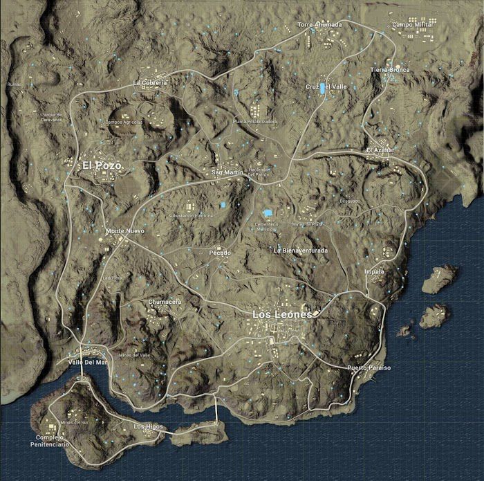 絕地求生 (Playerunknown's Battlegrounds) 沙漠地圖信號槍刷新位置