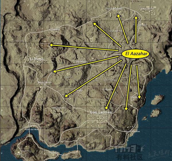 絕地求生 (Playerunknown's Battlegrounds) 沙漠地圖EA城建築類型與刷車點詳解