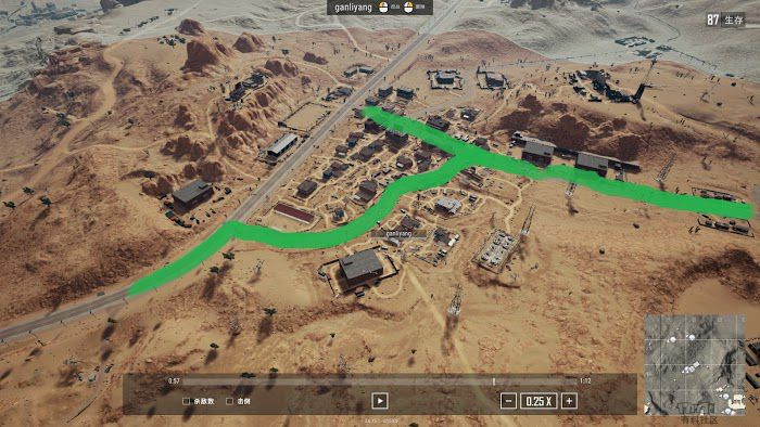 絕地求生 (Playerunknown's Battlegrounds) 沙漠地圖S城搜索路線與打法方法