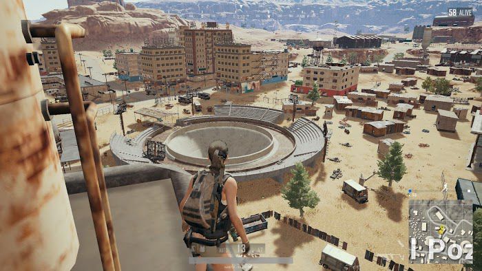 絕地求生 (Playerunknown's Battlegrounds) 沙漠地圖最高樓攀登教學