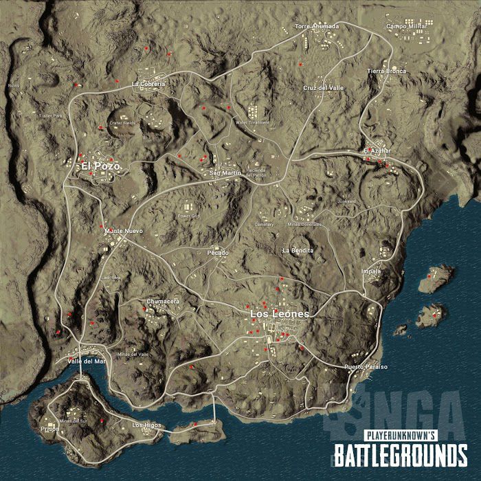 絕地求生 (Playerunknown's Battlegrounds) 沙漠最富資源點分析推薦