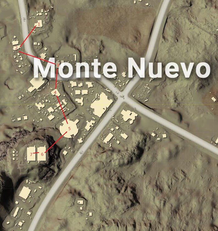 絕地求生 (Playerunknown's Battlegrounds) 沙漠地圖城市搜索打法路線