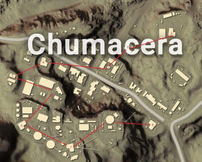 絕地求生 (Playerunknown's Battlegrounds) 沙漠地圖城市搜索打法路線