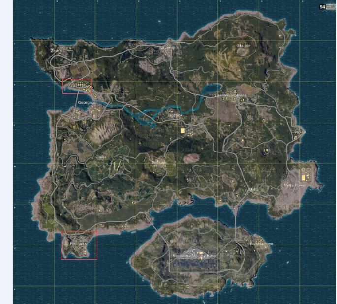 絕地求生 (Playerunknown's Battlegrounds) 四排跳傘位置推薦與打法方法