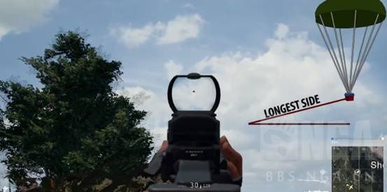 絕地求生 (Playerunknown's Battlegrounds) 判斷空投距離方法