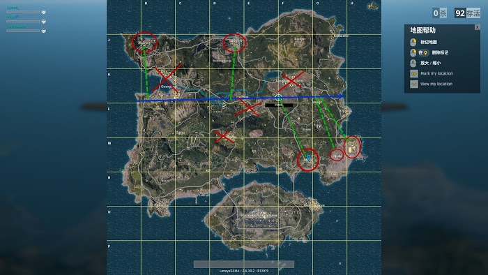 絕地求生 (Playerunknown's Battlegrounds) 新手跳傘與跑毒戰術打法攻略
