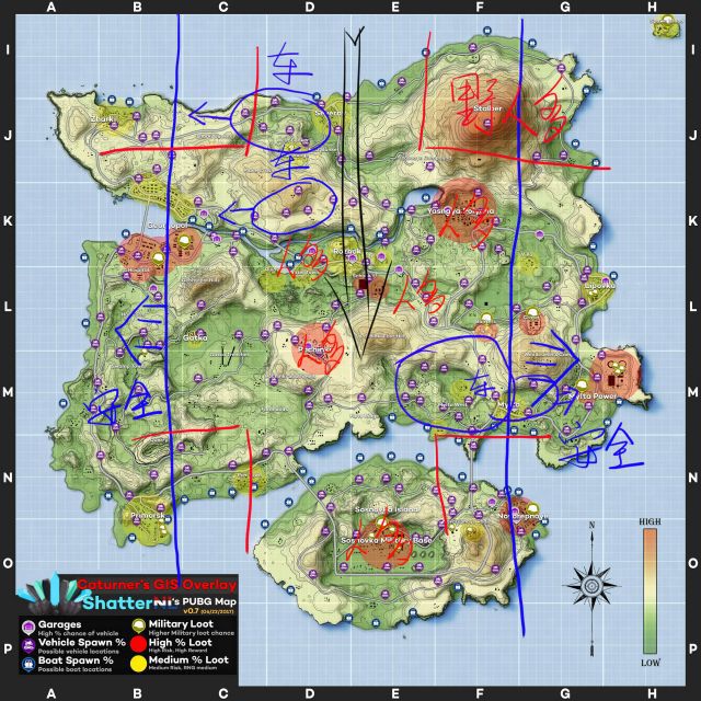絕地求生 (Playerunknown's Battlegrounds) 降落點與槍械選擇、搜物資與決賽圈打法