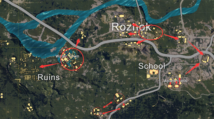 絕地求生 (Playerunknown's Battlegrounds) 四排開局降落點選擇與物資點推薦