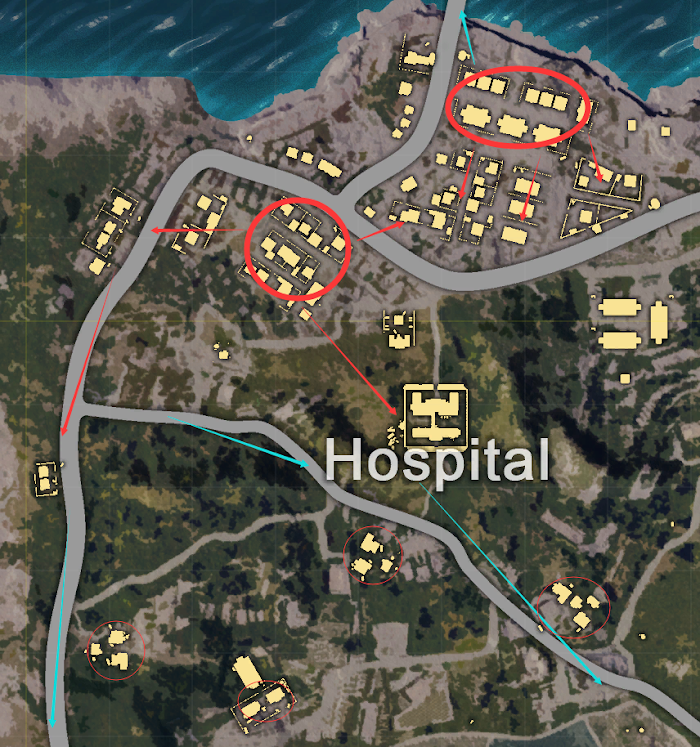 絕地求生 (Playerunknown's Battlegrounds) 四排開局降落點選擇與物資點推薦